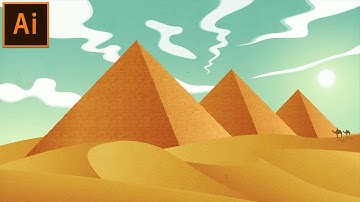 Egyptian Pyramid Illustration | Illustrator Tutorial | Wednesday Wonders #4: Egypt