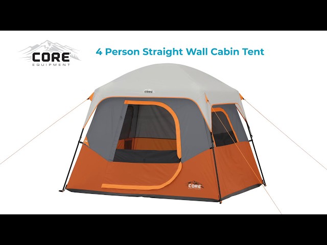 CORE® Equipment 4 Person Cabin Tent Setup Video 