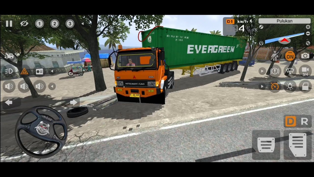 MANTEP PERMAINAN MOBIL TRUK FUSO PETI KEMAS EVERGREEN PANJANG - GAME BUS SIMULATOR INDONESIA
