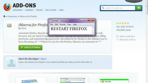 How to install imacros for firefox 1.a