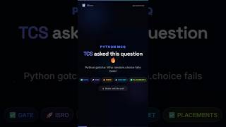 TCS asked this question🔥😳| Python MCQ | UGC NET 2024