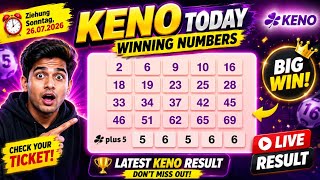 KENO Winning Numbers for Sunday, 26 July 2026 (26.07.2026)