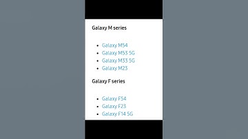 Samsung ONE UI 6.1 & Android 14 Update Device List #oneui6 #tech #samsung #android14