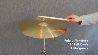 Paiste Signature 19&quot; Full Crash 1686 grams - TheCymbalBoutique.com