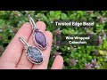 Twisted edge wire wrap pendant