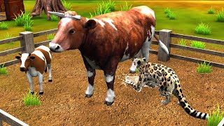 प्यारा बच्चा गाय और तेंदुए की दोस्ती Pyara Bacha Baby Cow and Leopard Friendship Hindi kahaniya