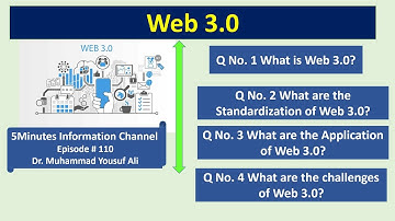 Web 3.0 | Semantic Web|  W3C | Web 3.0 Application and Challenges | 5Minutes Info. Ep 110 Yousuf