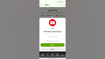 #14 Pump And Dump Seed Code || Seed Airdrop New Video Code || Seed Video Code Today