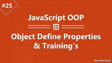 Learn JavaScript OOP in Arabic #25 - Object Define Properties And Training