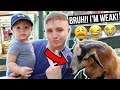 THIS IS WHAT HAPPENS WHEN YOU TAKE A CRAZY SMART BABY TO THE PETTING ZOO!!! *HILARIOUS*