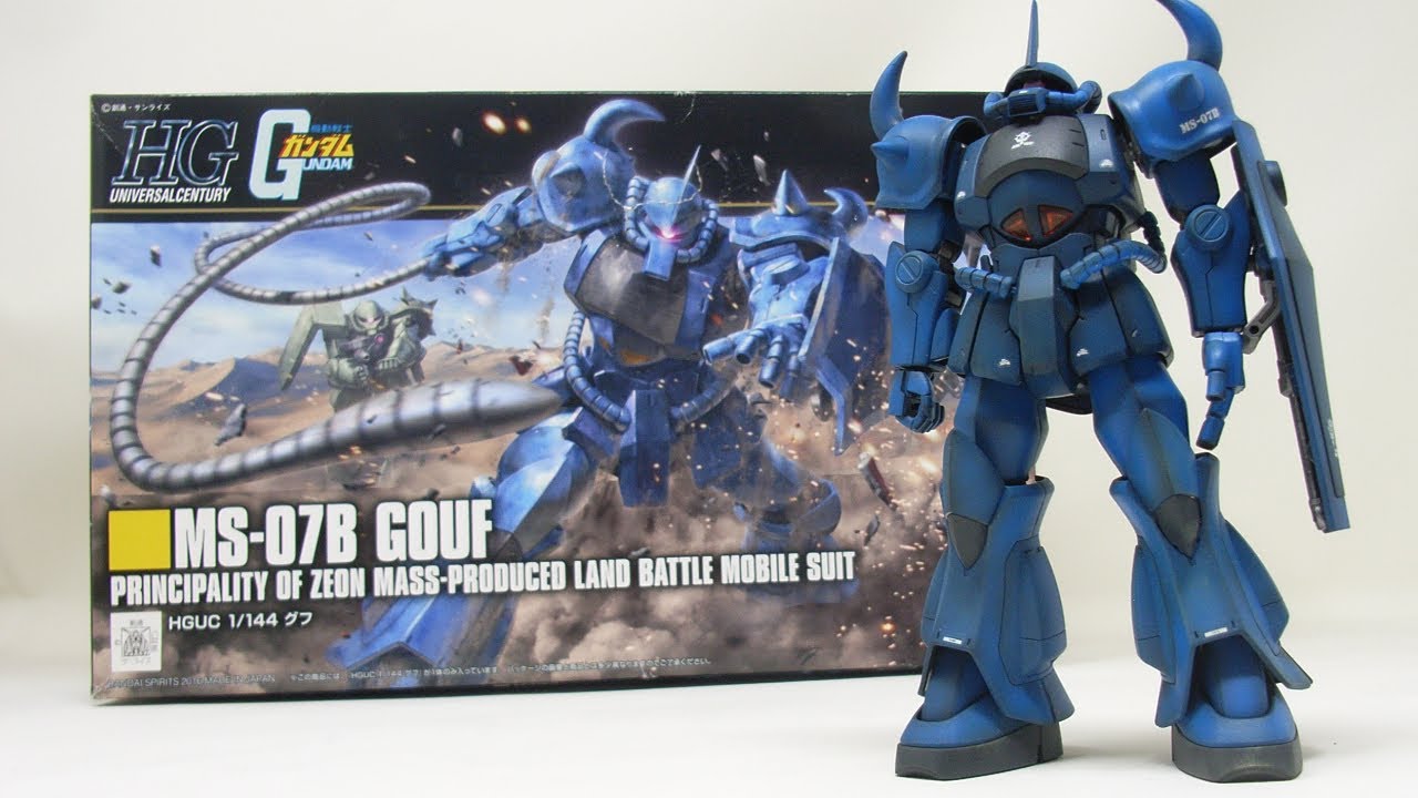 Hguc196 ガンプラ グフ Ms 07 Gouf ガンプラレビューと塗装 Youtube