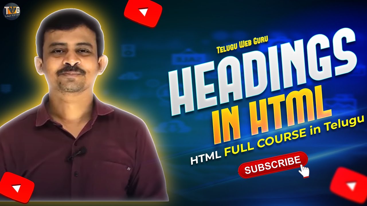 Heading tags in html explained in telugu