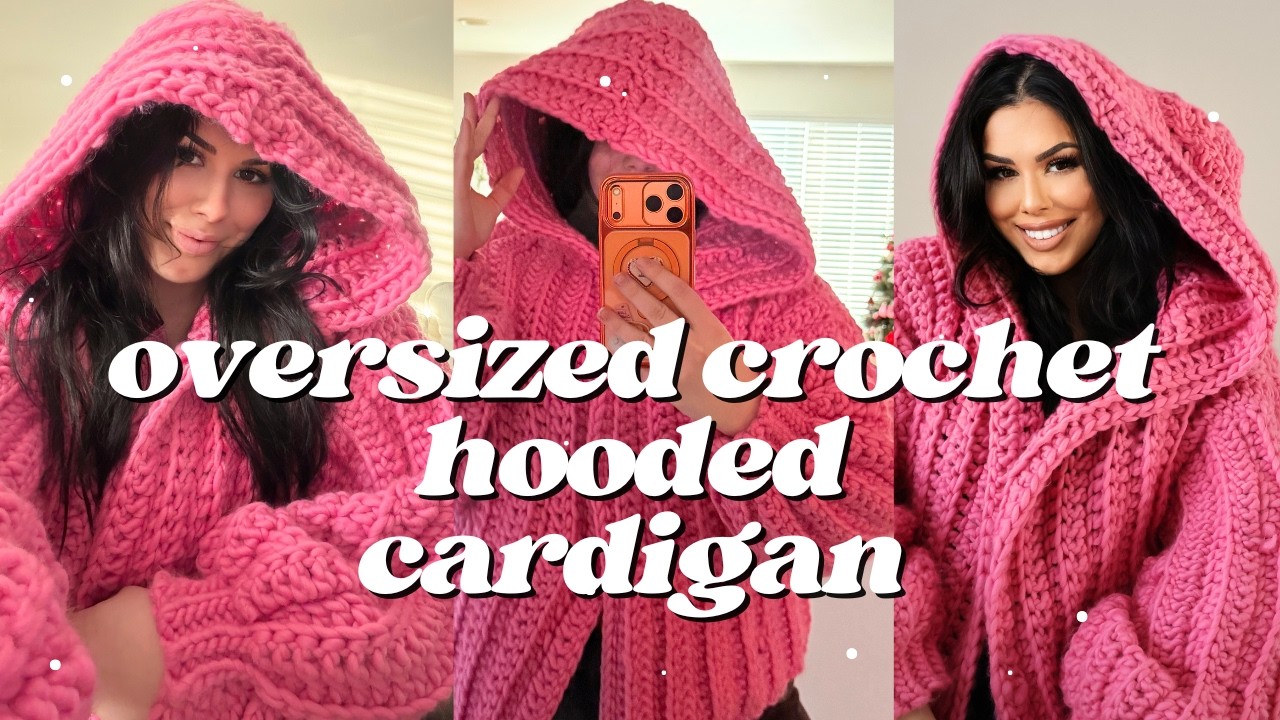 Oversized Hooded Crochet Cardigan Pattern + Tutorial - YouTube