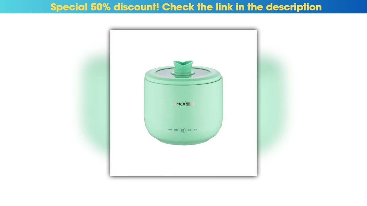 Hot Picks Mini rice cooker for 1-2 people, smart small multifunctional non stick electric rice cook