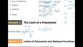 Calculus 1.3 Evaluating Limits Analytically