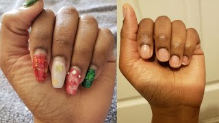 Trying TikTok Nail Hacks | How to Remove Acrylic Nails at Home with Acetone by Brittany Coriece 20,515 views 3 years ago 6 minutes, 51 seconds