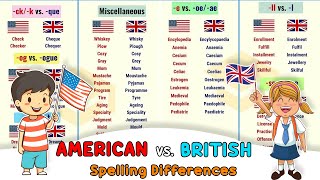 American vs. British English Spelling | AMERICAN and BRITISH Spelling Differences