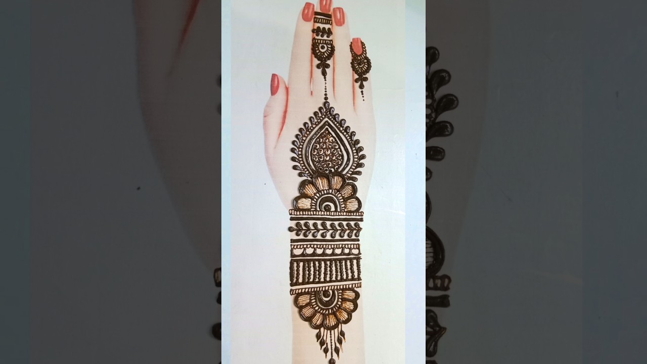 beautiful back hand mehandi design