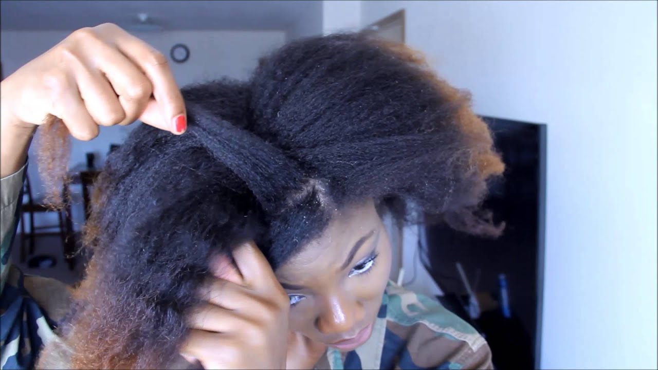 TWO SIMPLE PROTECTIVE HAIRSTYLES FOR STRETCHED NATURAL 
