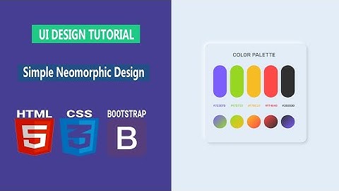 UI Design Tutorial -  Simple Neomorphic Design | HTML CSS BOOTSTRAP