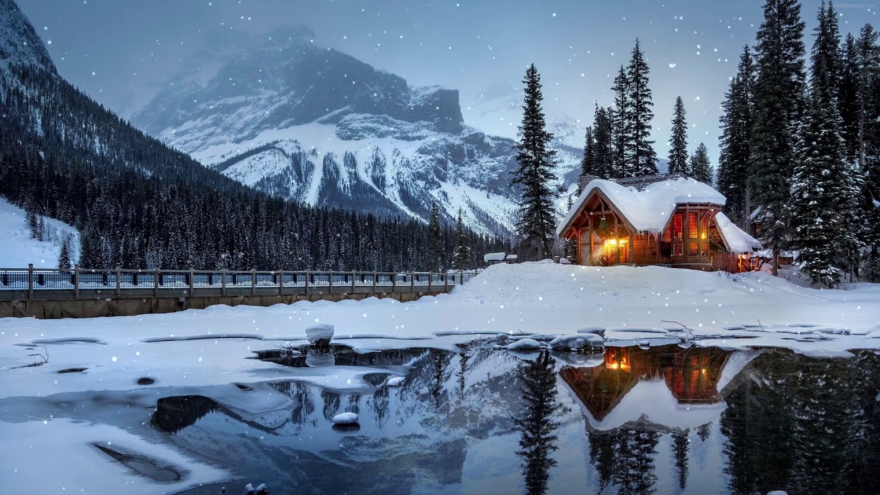 Winter Cabin Snow House 4k live wallpaper. - YouTube