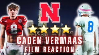 Nebraska's 4 Star MACHINE | Caden Vermaas FILM REACTION | Husker Football Recruiting screenshot 2