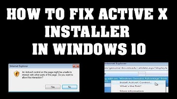 How to fix Active X installer in Windows 10