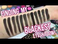 Which Eyeshadow Is The Blackest?!? Swatching ALL My Black Eyeshadows!! | Lauren Mae Beauty