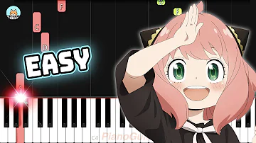 [full] Spy x Family ED 2 - "Shikisai" - EASY Piano Tutorial & Sheet Music