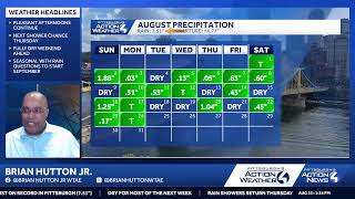 Live August 25: Mostly Dry Week for Western PA
Our September preview comes to an end this week as highs return 80 degrees. There are no major rain chances, but showers return on Thursday with another shower chance next week. Live August 25: Mostly Dry Week for Western PA
