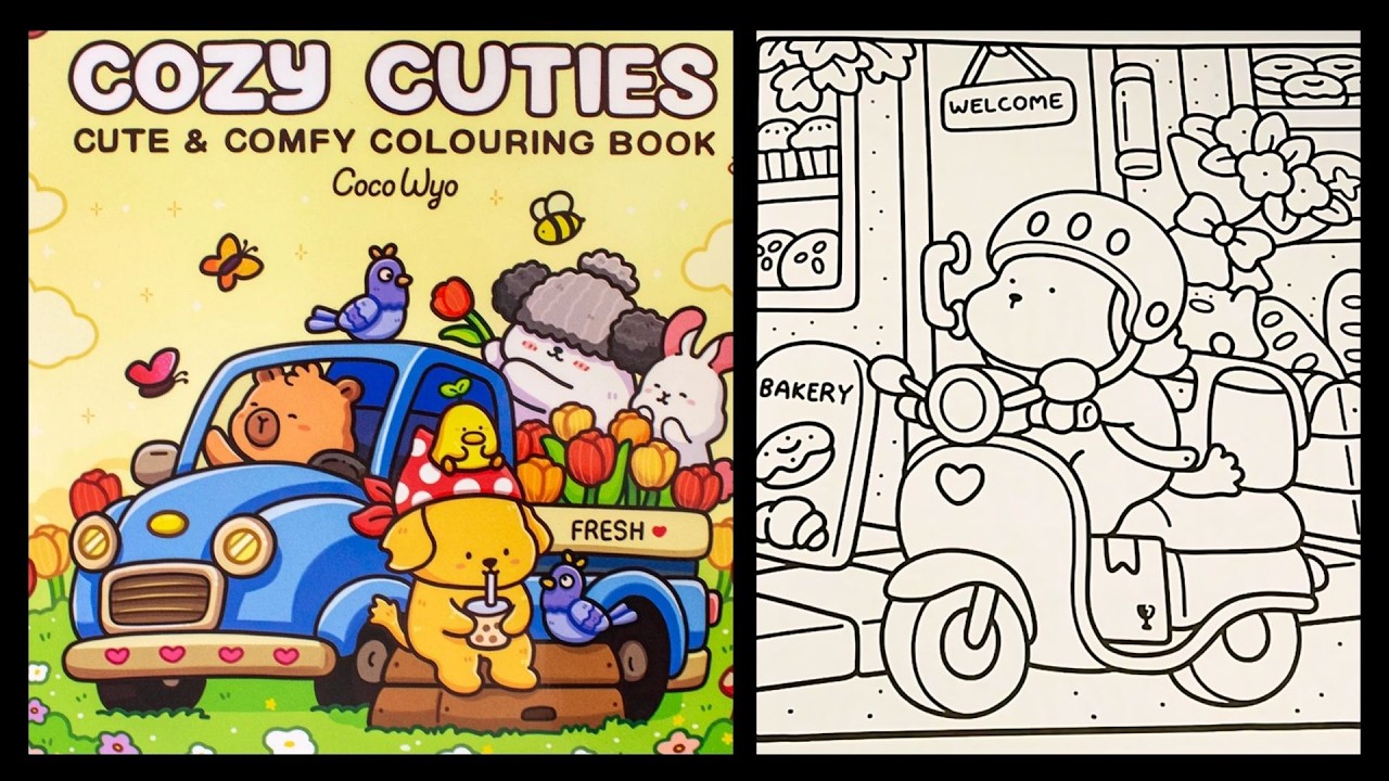 Cozy Cuties Coloring Book : Coco Wyo | Flip Through - YouTube