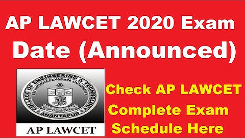 AP LAWCET 2020 Exam Dates (Announced) - Check Complete Schedule Here - AP LAWCET Dates News