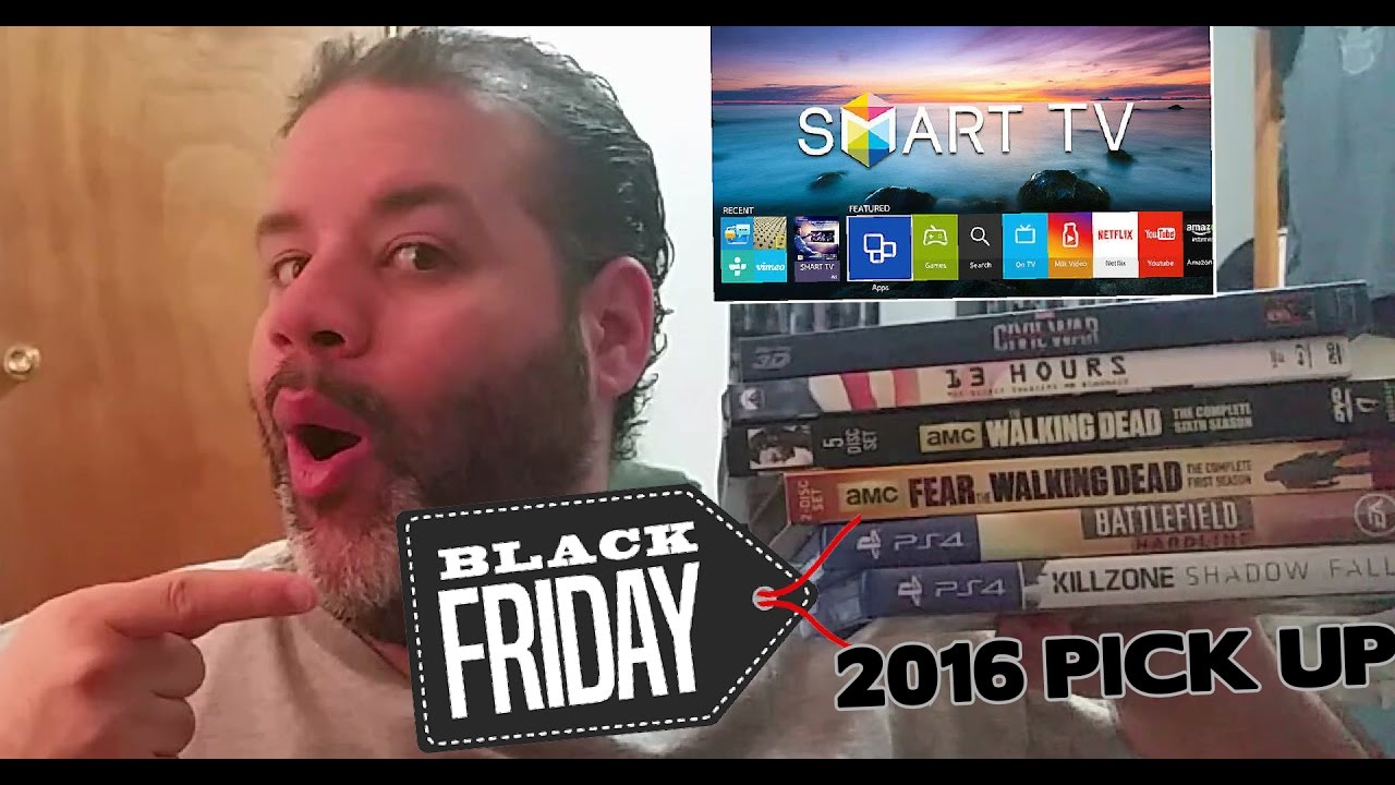BLACK FRIDAY 2016 HAUL BLU-RAY'S DVD'S PS4 GAMES NEW SAMSUNG SMART T.V PICK UP 795 usd to php