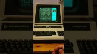 Pac-Man on Commodore PET with joystick+sound adapter