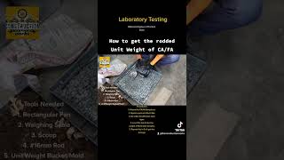 Rodded Unit Weight of Aggregates