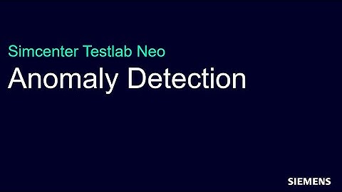 Simcenter Testlab Neo Anomaly Detection