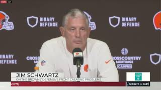 Jim Schwartz on the Browns Defensive Front Creating Problems for Offenses - Sports4CLE, 9/22/23