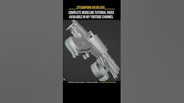 How to make a Steampunk Revolver in blender 3.4  #shorts