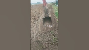 Trapezoidal trench digging process