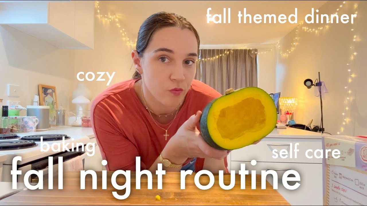 COZY FALL NIGHT ROUTINE 🍂🕯 at home autumn cooking, pilates, baking & cozy fall vibes