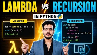 Lambda Function & Recursion in Python | Complete Tutorial with Examples | Python Course