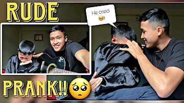 HE CRIED!!!RUDE PRANK ON SANGAM//HALKA EMOTIONAL❤️