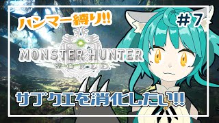 【Monster Hunter: World】画面酔いぬいぐるみはハンマー使いになりたい！！#7【モンスターハンターワールド】
