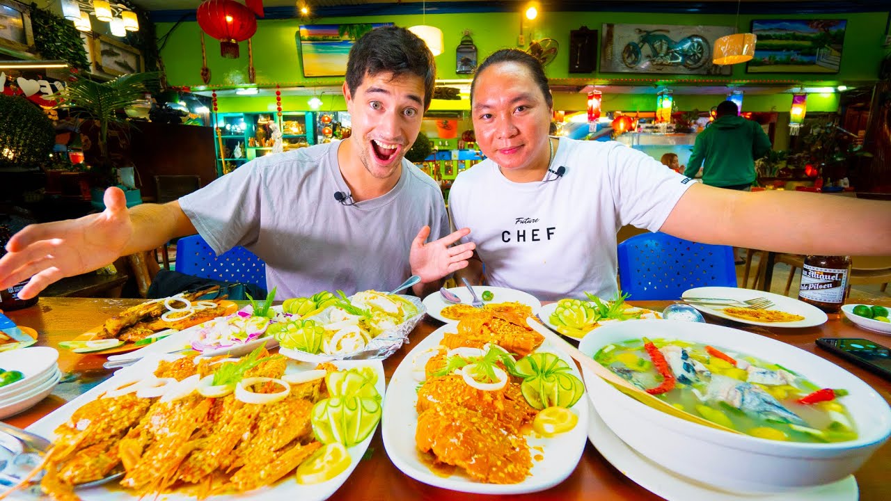 Filipino Street Food in Bacolod!! #1 INASAL BBQ + Seafood HEAVEN in The Philippines! | Luke Martin