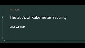 Webinar: The abc’s of Kubernetes security