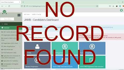 RESOLVE NO RECORD FOUND FOR JAMB 2022 PROFILE CODE