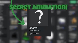 Roblox Secret Animation! #roblox #secret