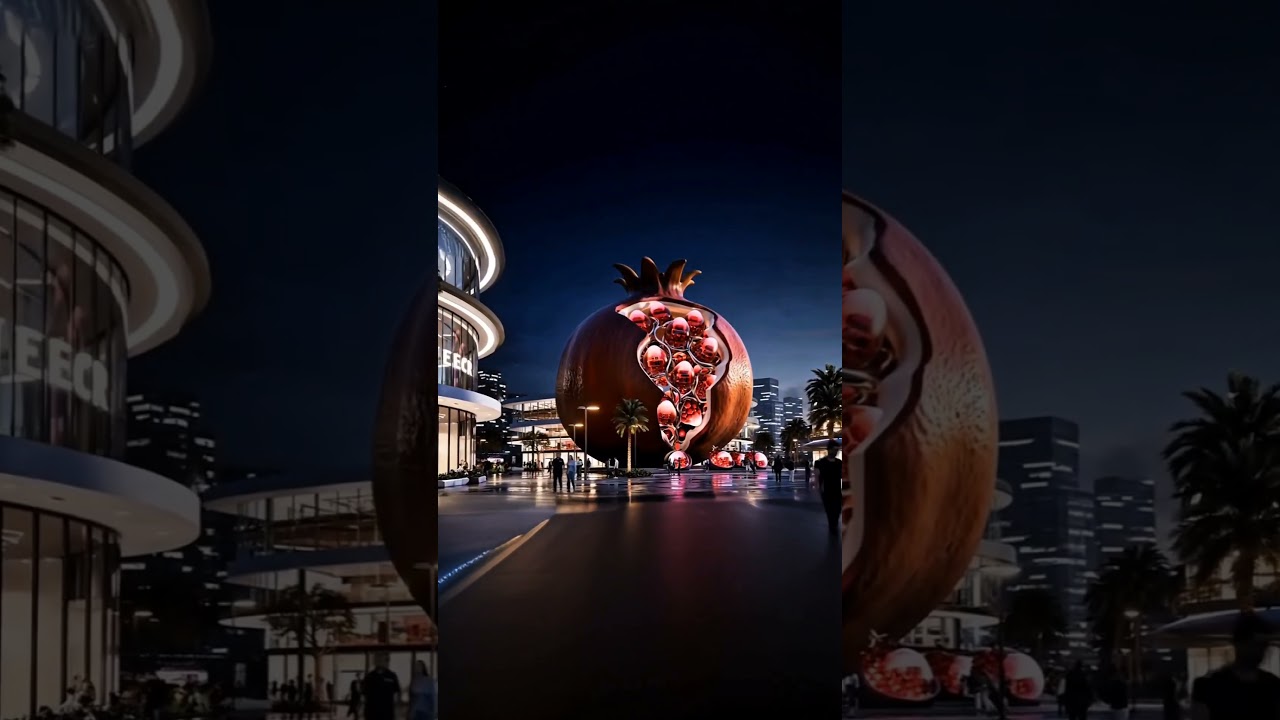 “This Pomegranate Is Actually a Building?! 😳🍎 