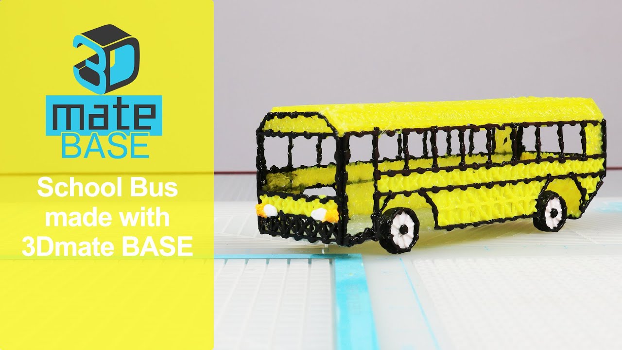 School Bus Made With 3Dmate BASE 3D Pen Mat YouTube school-bus-made-with-3dmate-base-3d-pen-mat-youtube