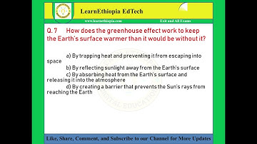 Climate Change Adaptation and Mitigation | Model Exit Exam Questionsfor Natural Resources Management